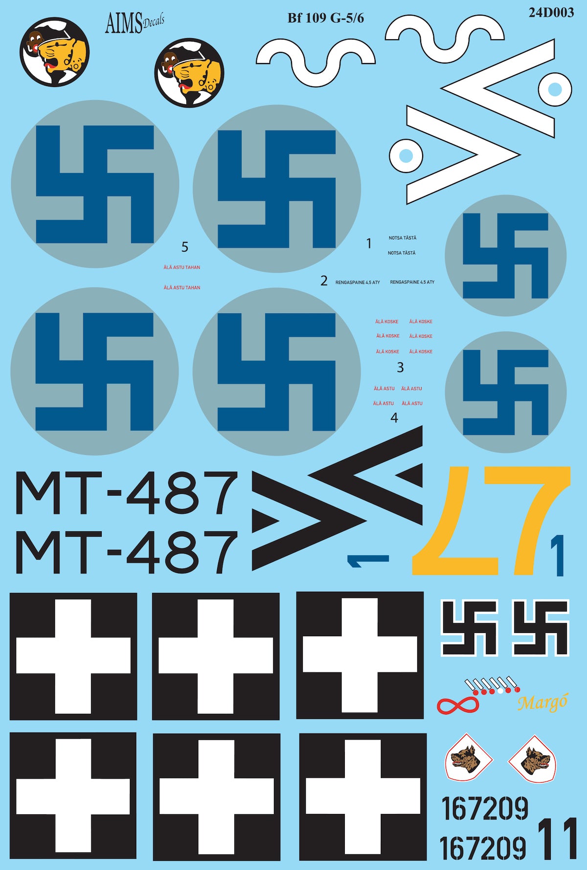 Aims 24D003 1:24 Messerschmitt Bf-109G-5/6