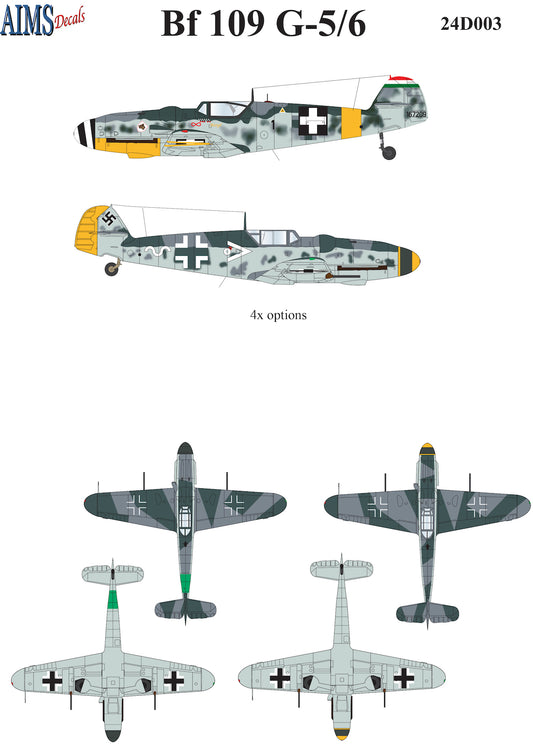 Aims 24D003 1:24 Messerschmitt Bf-109G-5/6