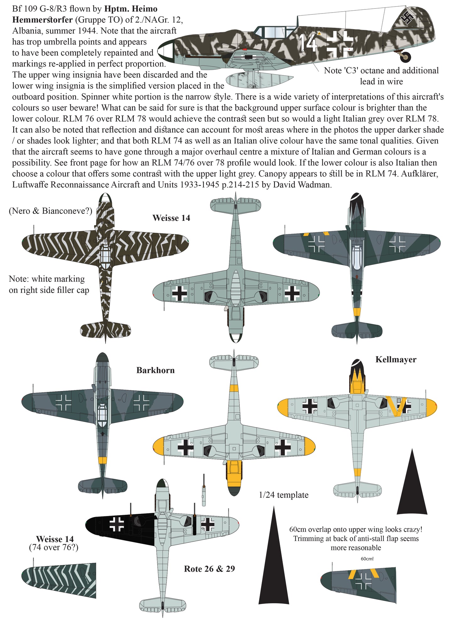Aims 24D004 1:24 Messerschmitt Bf-109G-5/Bf-109G-6R3/R6/Bf-109G-8/Bf-109G-14