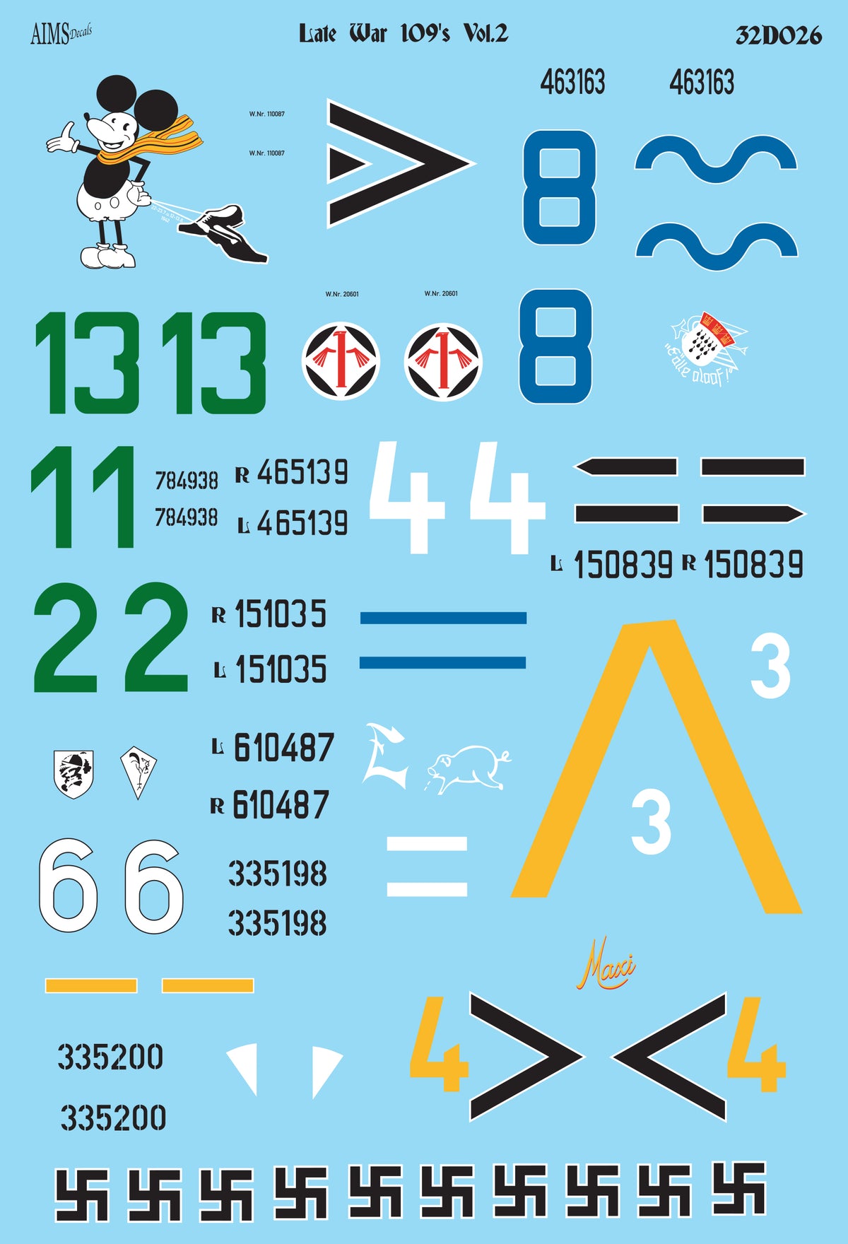 Aims 32D026 1:32 Late War Messerschmitt Bf-109's Vol.2