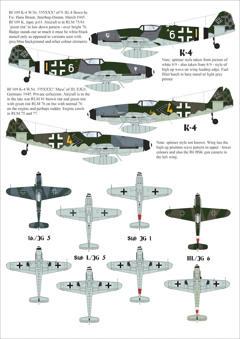 Aims 32D026 1:32 Late War Messerschmitt Bf-109's Vol.2