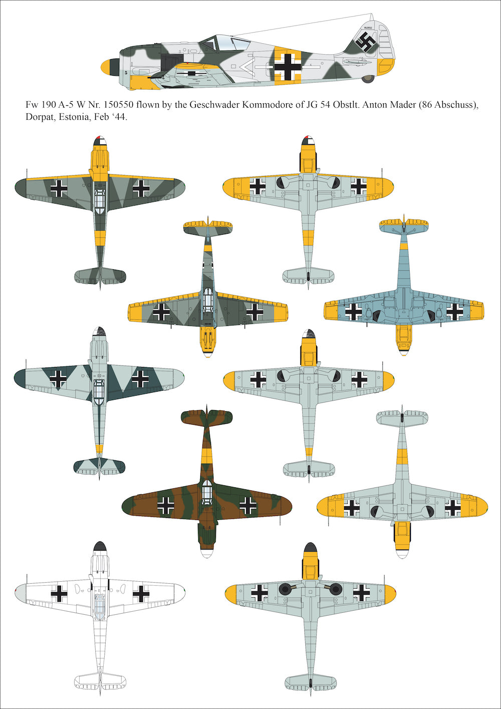 Aims 32D027 1:32 JG 54Messerschmitt Bf-109F-2 of the II. Gruppen Stab