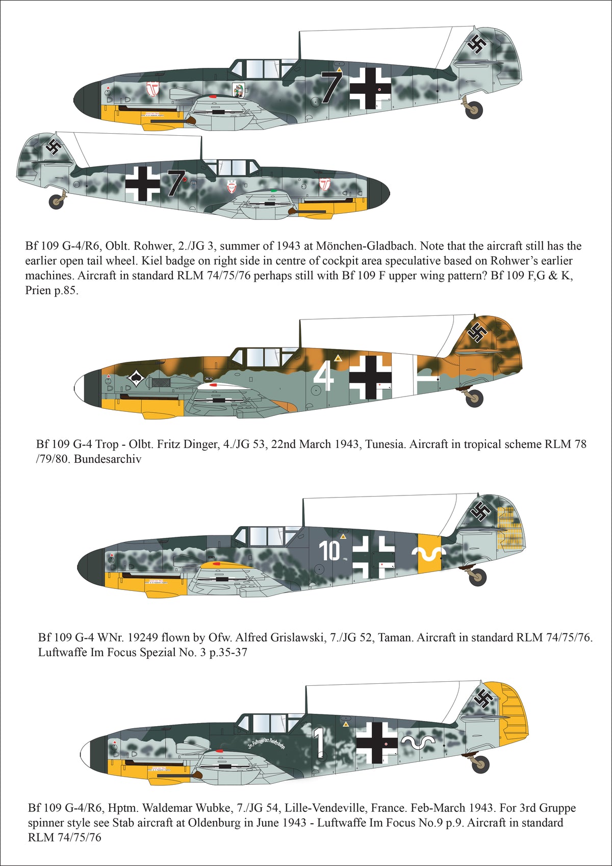 Aims 32D030 1:32 Messerschmitt Bf-109G-4 (as found in set 32P016)