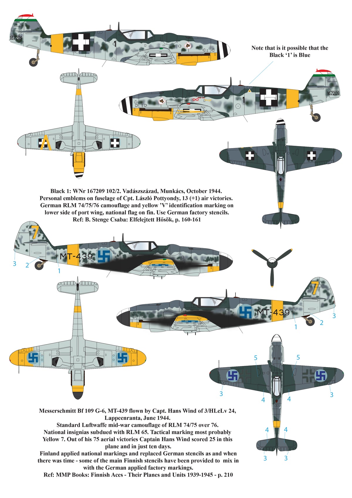 Aims 32D033 1:32 Foreign Messerschmitt Bf-109's