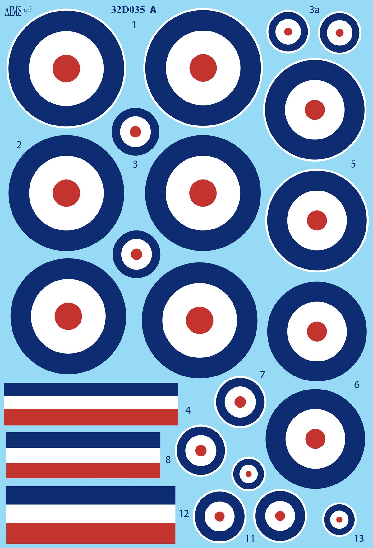Aims 32D035 1:32 RFC/RAF roundels