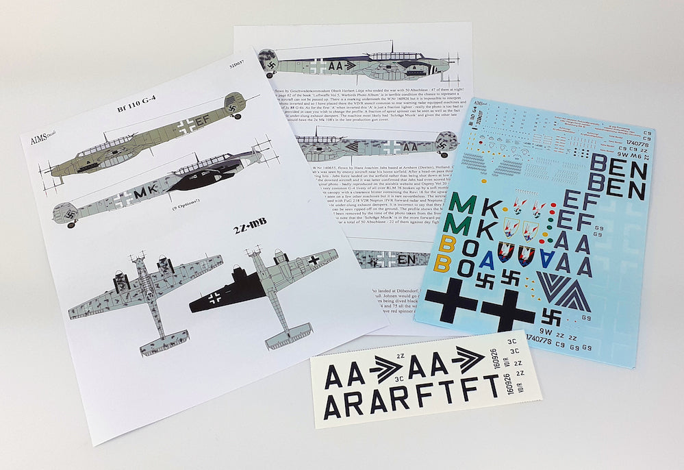 Aims 32D037 1:32 Messerschmitt Bf-110G-4 to be used with Aims conversions