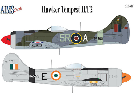 Aims 32D039 1:32 Hawker Tempest Mk.II/F2 decals
