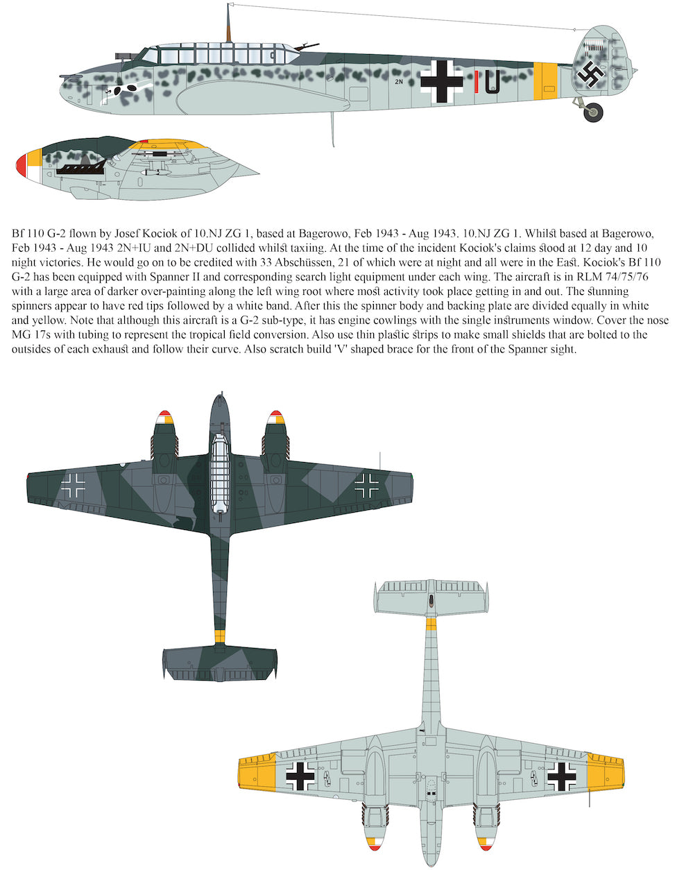 Aims 32P068 1:32 Messerschmitt Bf-110G-2 'Kociok' conversion