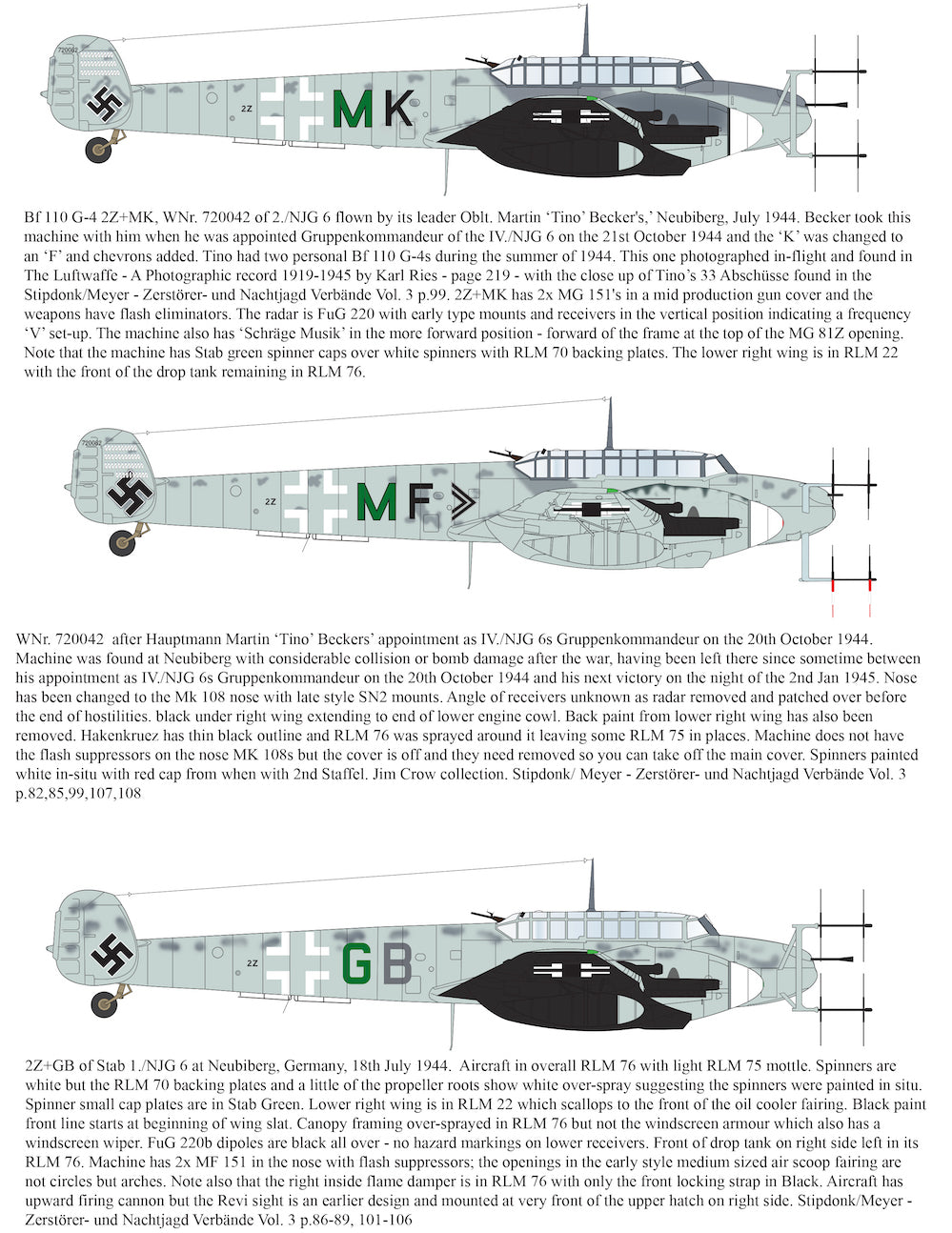 Aims 48D041 1:48 Messerschmitt Bf-110G-4 Collection