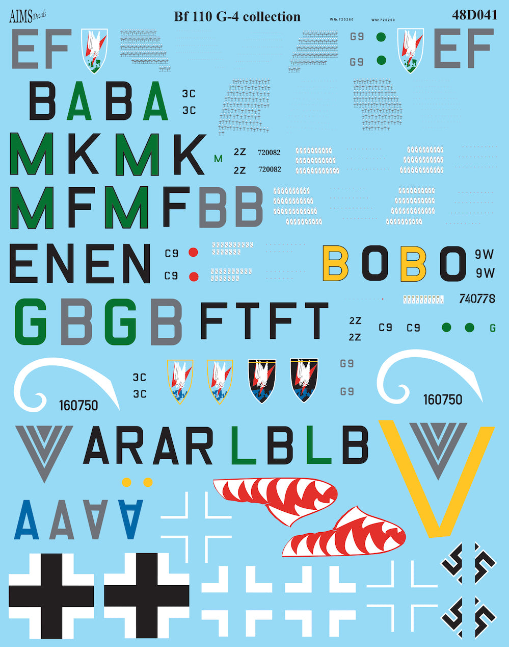 Aims 48D041 1:48 Messerschmitt Bf-110G-4 Collection