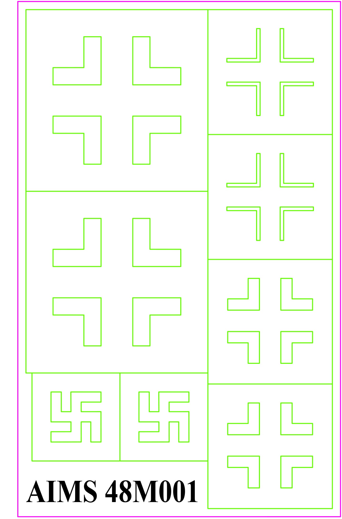 Aims 48M001 1:48 National Insignia masks for the Junkers Ju-88G-6, Ju-388J and some Ju-388L-1s