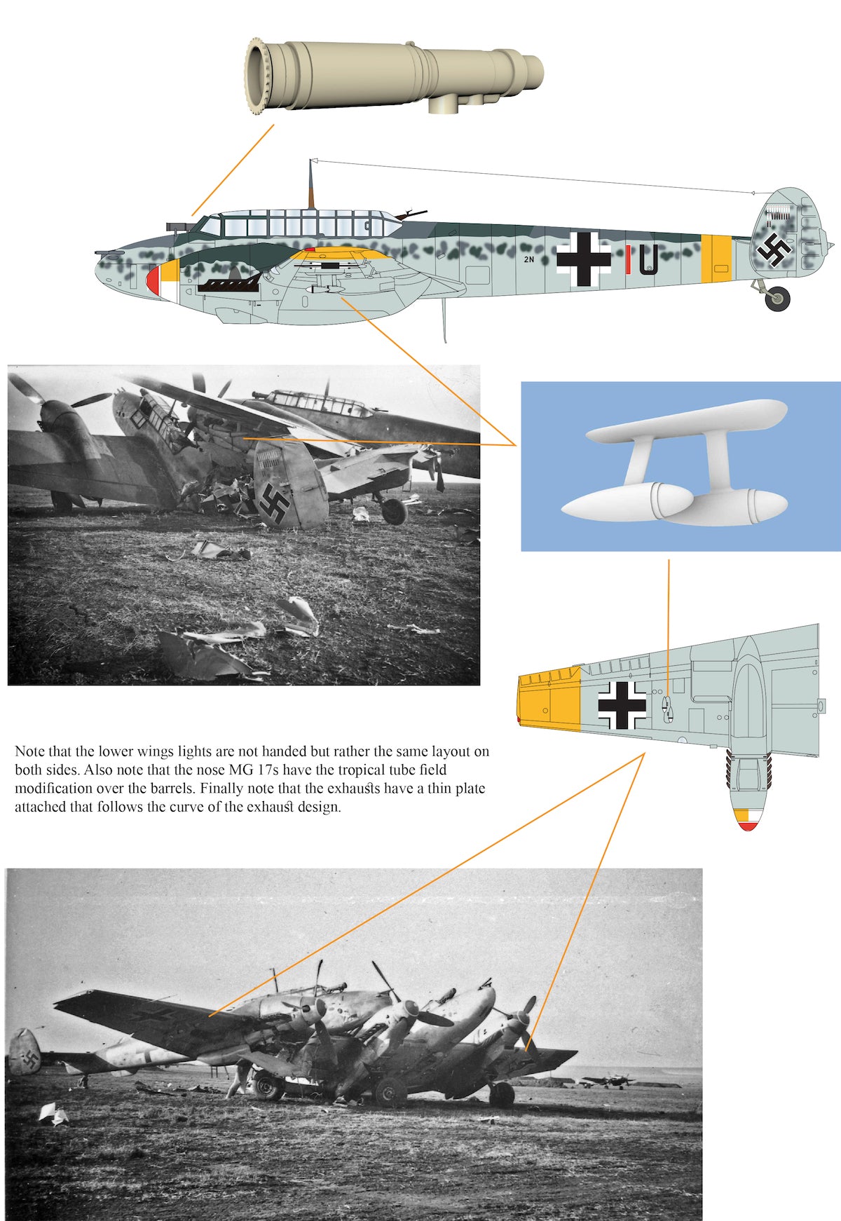 Aims 48P068 1:48 Messerschmitt Bf-110G-2 'Kociok' conversion
