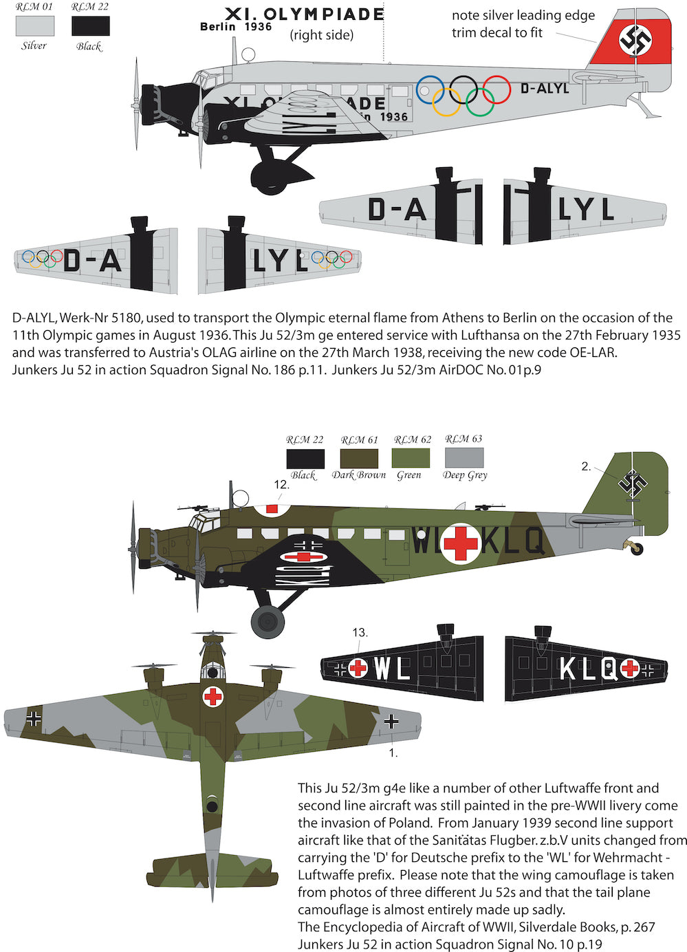 Aims 72D011 1:72 Junkers Ju-52/3m double pack.