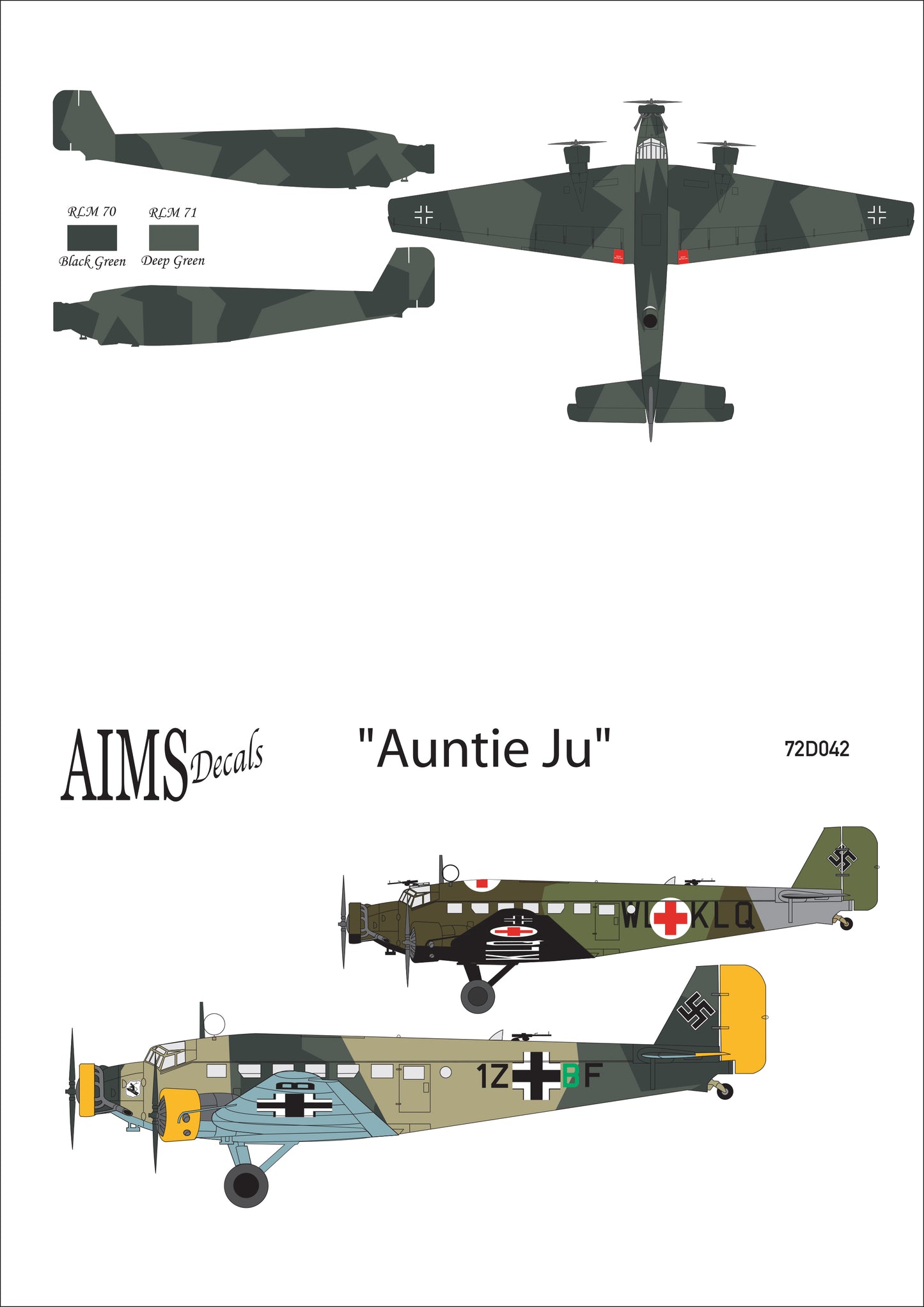 Aims 72D042 1:72 Junkers Ju-52/3m