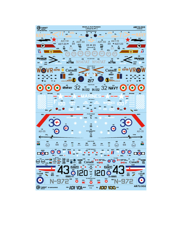 Air-Graphic Models AIR72-003 1:72 Air Forces of the World Update Set Part 1