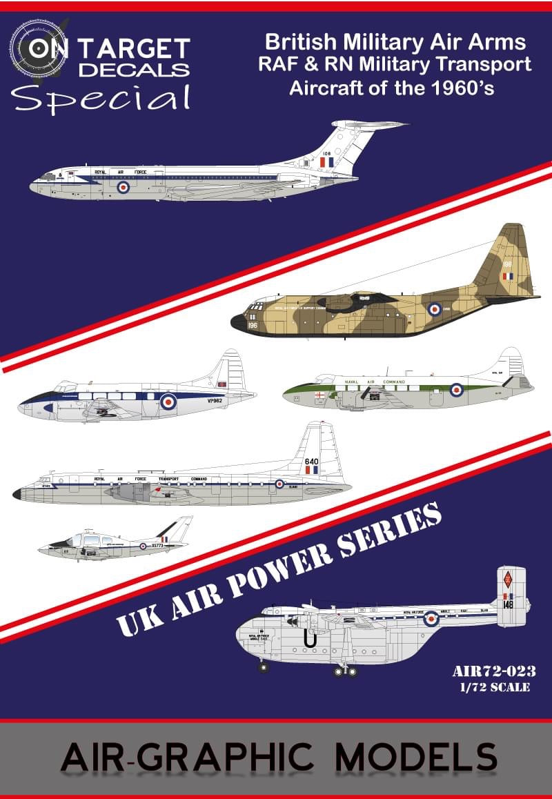 Air-Graphic Models AIR72-023 1:72 British Military Transport Aircraft of the 1960's Part 1