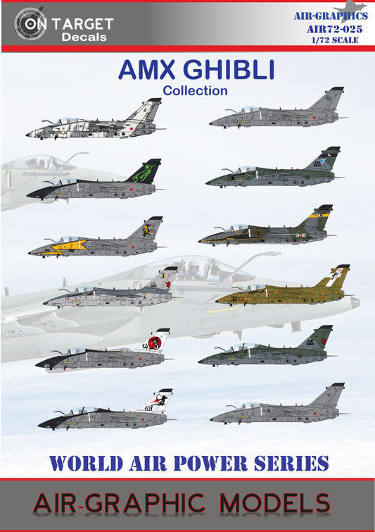 Air-Graphic Models AIR72-025 1:72 Italian and Brazilian AMX and AMX-T Ghibli Collection