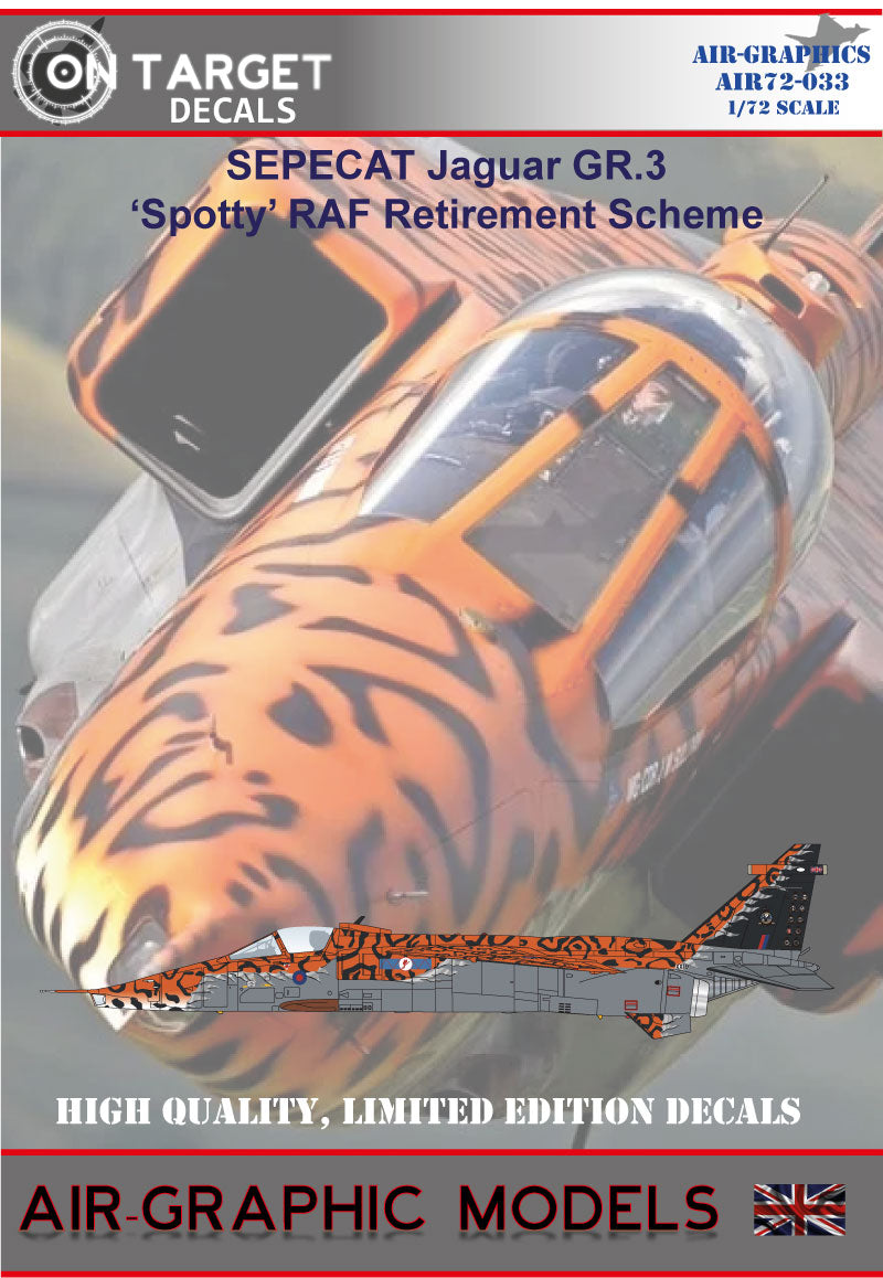 Air-Graphic Models AIR72-033 1:72 Sepecat Jaguar Gr.3 'Spotty' RAF Retirement Scheme