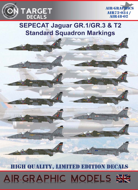 Air-Graphic Models AIR72-034 1:72 RAF Sepecat Jaguar GR.1/GR.3 and T.2