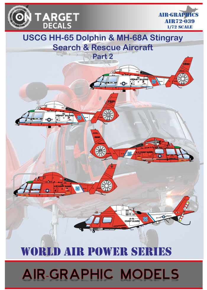 Air-Graphic Models AIR72-039 1:72 SCG HH-65 Dolphin & MH-68A Stingray Search & Rescue Sheet Part 2