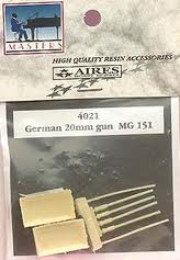 Aires 4021 1:48 German 20mm MG 151 Guns