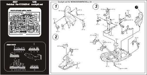 Aires 4027 1:48 Heinkel He-111H-4/H-6 Cockpit Set