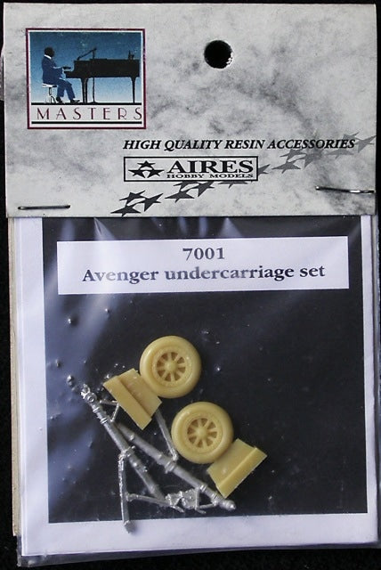 Aires 7001 1:72 Grumman TBM Avenger weighted wheels and metal undercarriage