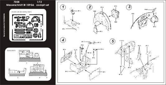 Aires 7008 1:72 Messerschmitt Bf-109G Cockpit Set