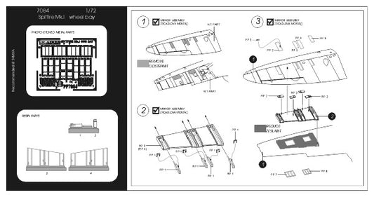 Aires 7084 1:72 Supermarine Spitfire Mk.I Gun Bay