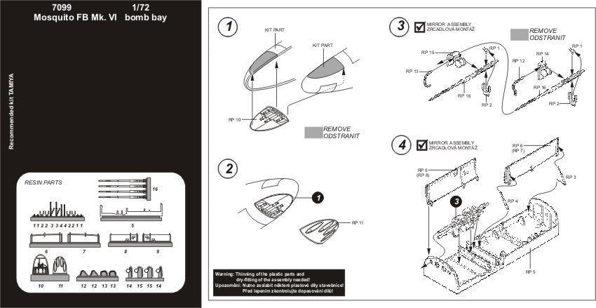 Aires 7099 1:72 de Havilland Mosquito Mk.VI Bomb Bay