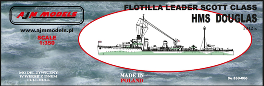 AJM Models 350-006 1:350 HMS Douglas 1942 r. Flotilla Leader Scott Class