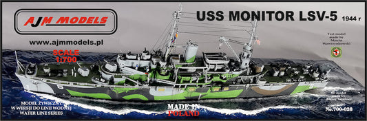 AJM Models 700-028 1:700 USS Monitor LSV-5 1944 r.