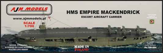 AJM Models AJM700-034 1:700 H.M.S. Empire MacKendrick Aircraft Carrier