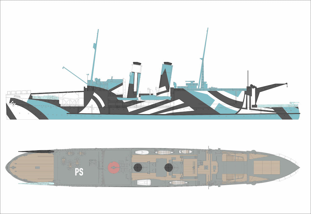 AJM Models 700-042 1:700 H.M.S. Pegasus WWI