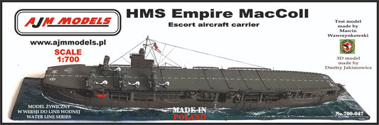 AJM Models 700-047 1:700 HMS Empire MacColl Escort Aircraft Carrier