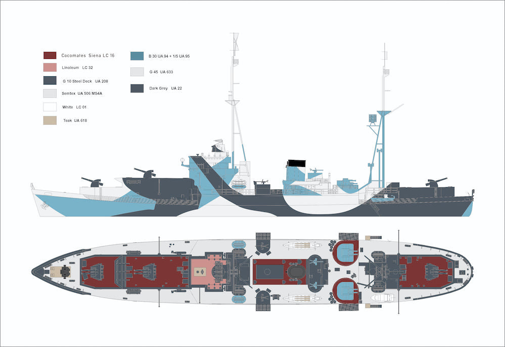 AJM Models AJM700-052 1:700 HMS Palomares 1943 Anti-Aircraft Ship