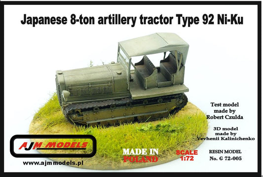 AJM Models G72-05 1:72 Japanese 8-ton Artillery Tractor Type 92 Ni-Ku