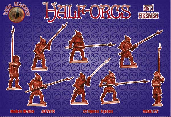 Dark Alliance ALL72015 1:72 Half-Orcs Pikemen (Set 1)