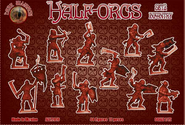 Dark Alliance ALL72016 1:72 Half-Orcs Infantry (Set 2)