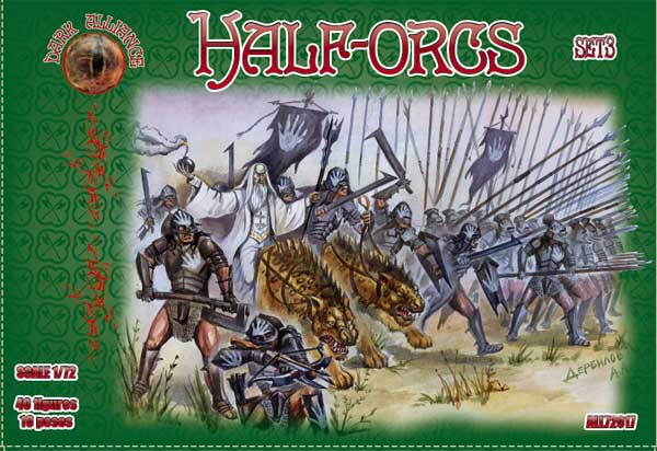 Dark Alliance ALL72017 1:72 Half-Orcs (Set 3)