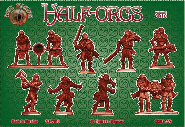 Dark Alliance ALL72017 1:72 Half-Orcs (Set 3)