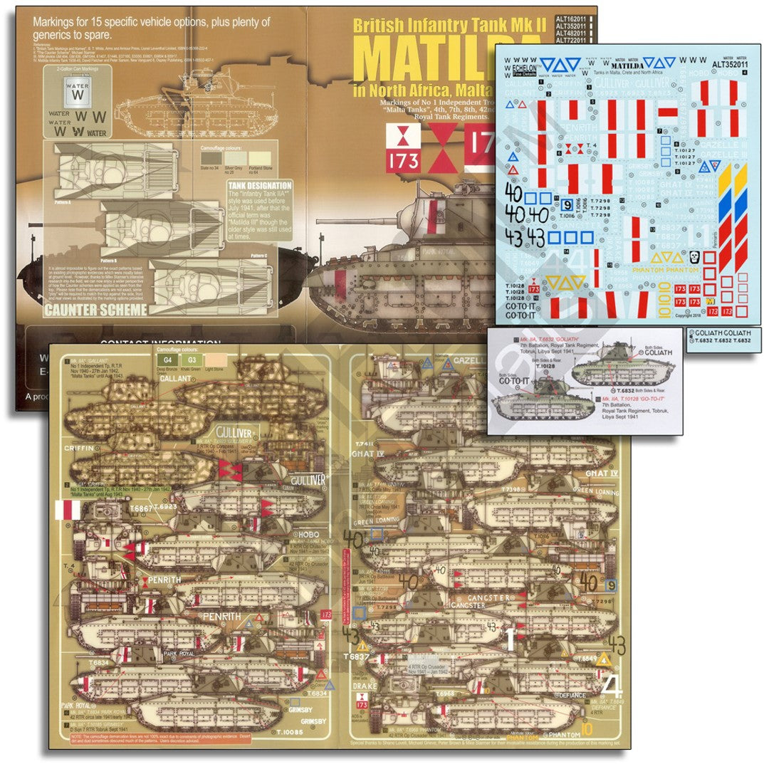 Echelon FD ALT352011 1:35 Matildas Mk.II in North Africa - Malta & Crete