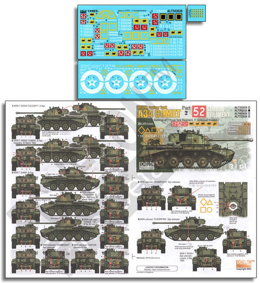Echelon FD ALT352026 1:35 A34 Comets of 3 RTR, 11 Armoured Division