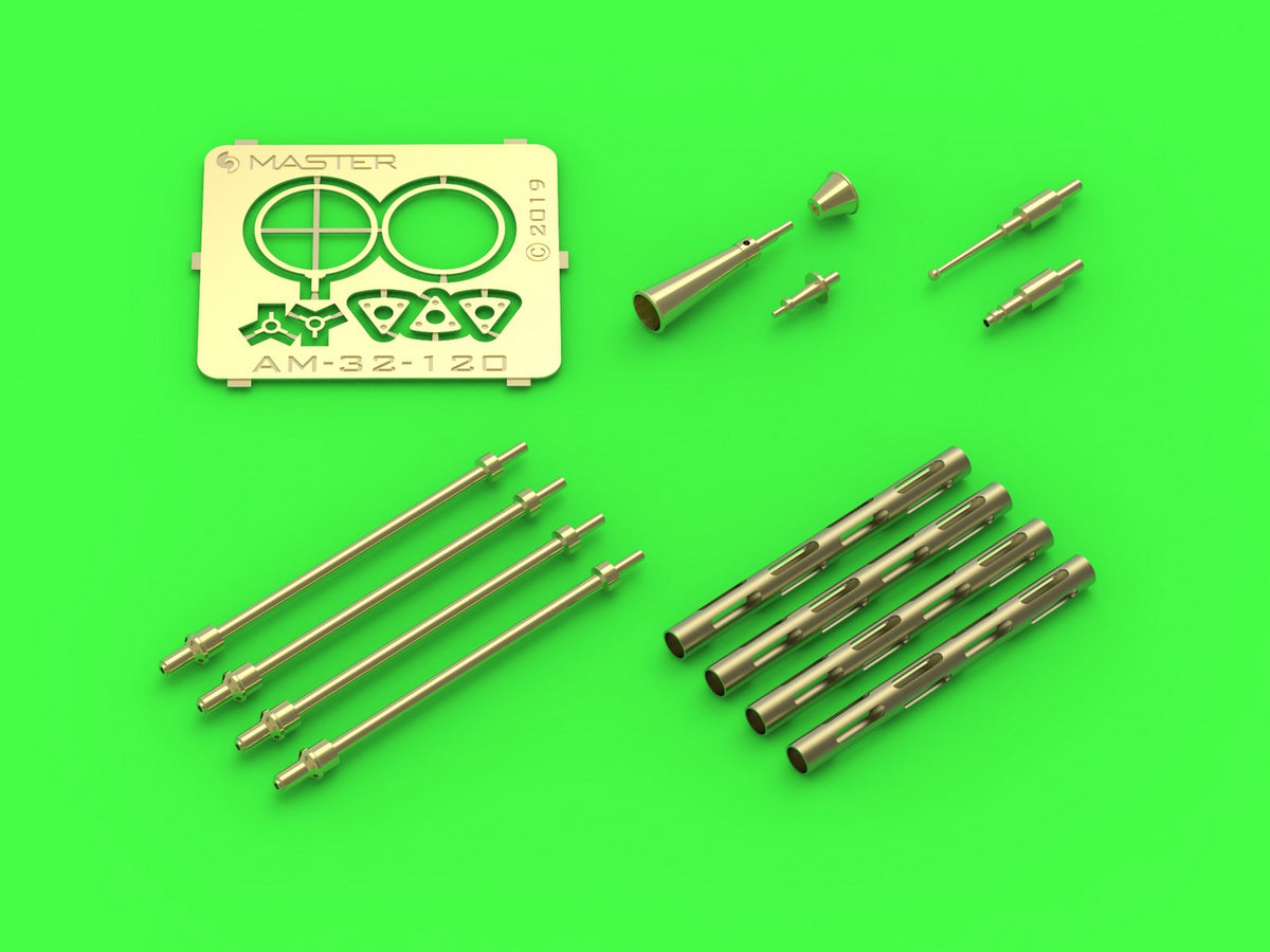 Master AM-32-120 1:32 PZL P.11c - details set - wz. 33 machine gun barrels, gunsight and Venturi Tube