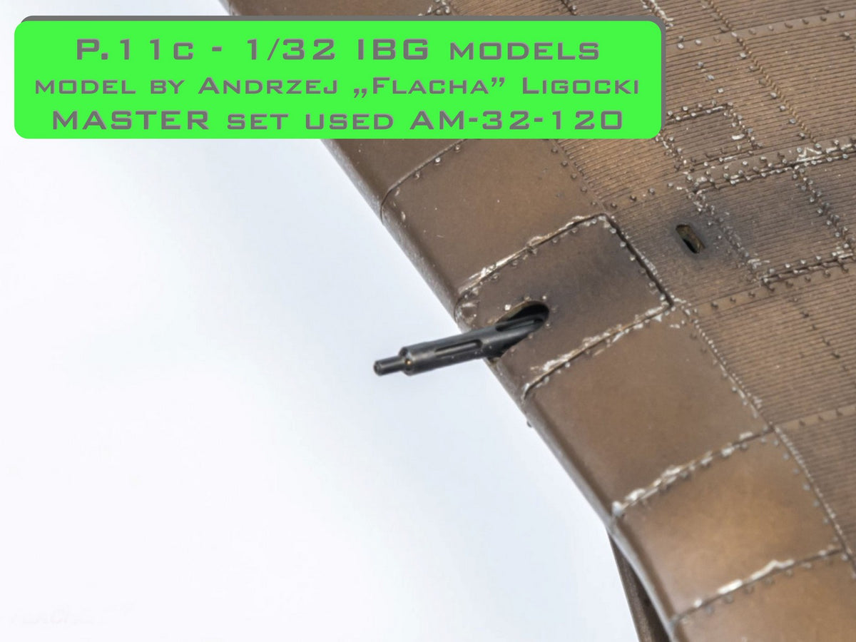 Master AM-32-120 1:32 PZL P.11c - details set - wz. 33 machine gun barrels, gunsight and Venturi Tube