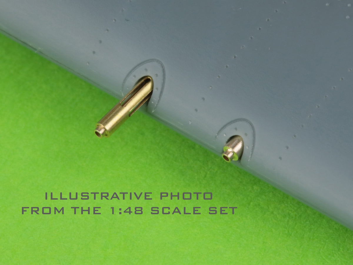 Master AM-32-125 1:32 Grumman F4F-3 Wildcat EARLY (pre-war) - .50 Browning gun barrels with oblong holes & early Pitot Tube
