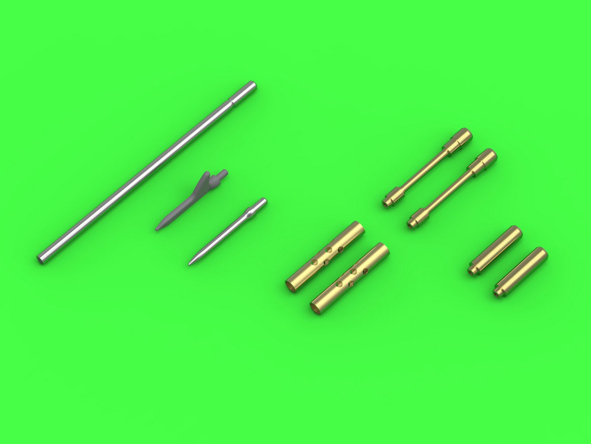 Master AM-32-126 1:32 Grumman F4F-3 Wildcat LATE - .50 Browning gun barrels with round holes & Pitot Tube (two options)