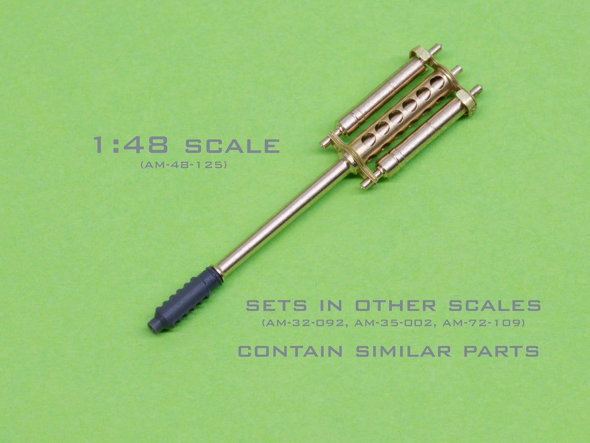 Master AM-35-002 1:35 AH-64A Apache - M230 Chain Gun barrel (30mm), Pitot Tubes and tail antenna