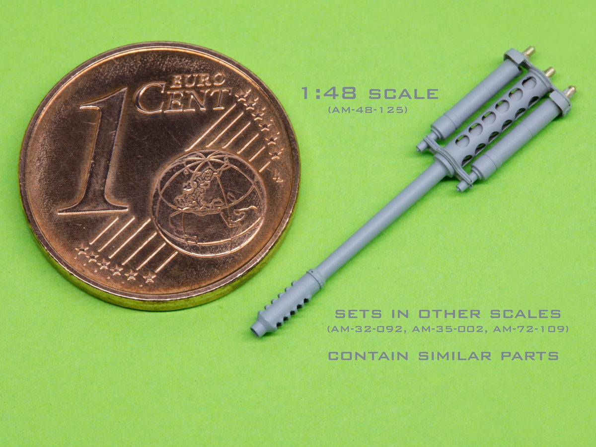 Master AM-35-002 1:35 AH-64A Apache - M230 Chain Gun barrel (30mm), Pitot Tubes and tail antenna