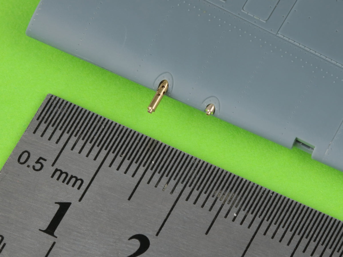 Master AM-48-169 1:48 F4F-3 Wildcat LATE - .50 Browning gun barrels with round holes & Pitot Tube